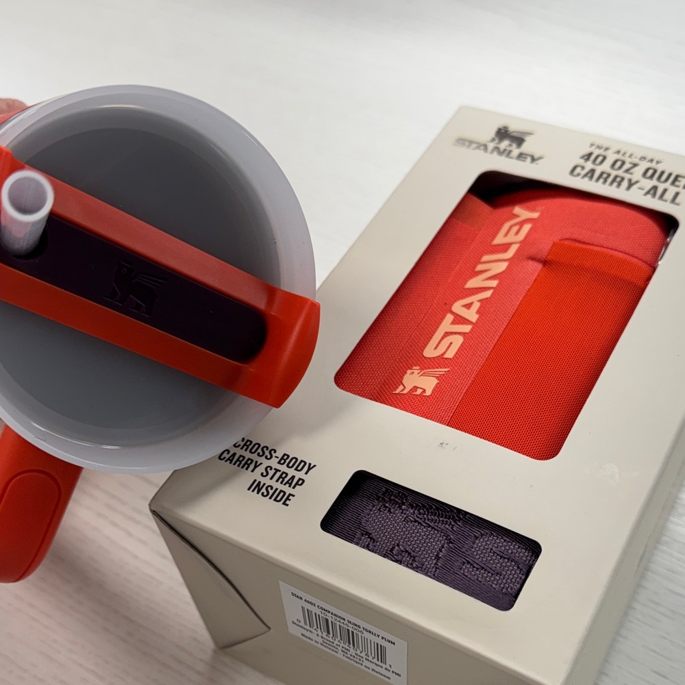 Matching Stanley Orange Quencher Tumbler with Carry-All - Picture 8 of 9